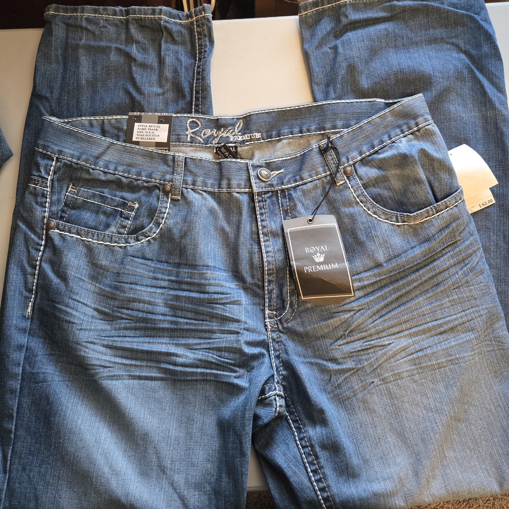 Royal Premium Relaxed Fit Men's Jeans - Classic Blue